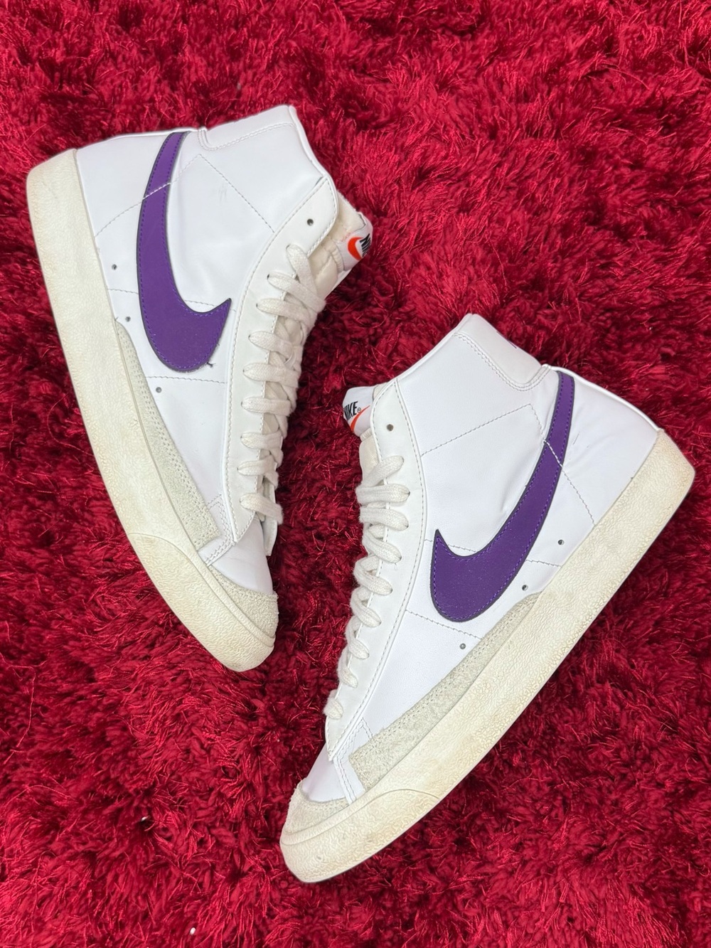 Nike Blazer Mid 77 Classic Mens 10.5 Shoes BQ6806-105 Women’s 12 White Purple